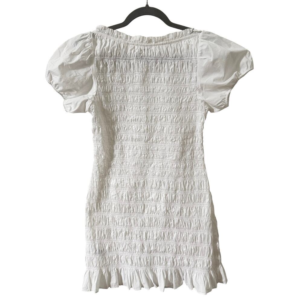 DOEN Rizzo Smocked Mini Dress in "Salt" White Cream Size Small - Picture 8 of 10